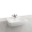 Burlington Bespoke Traditional 1 Taphole Edwardian Semi - Recessed Basin 580 x 470mm - White - B121THTRA - TAP 'N' SHOWER