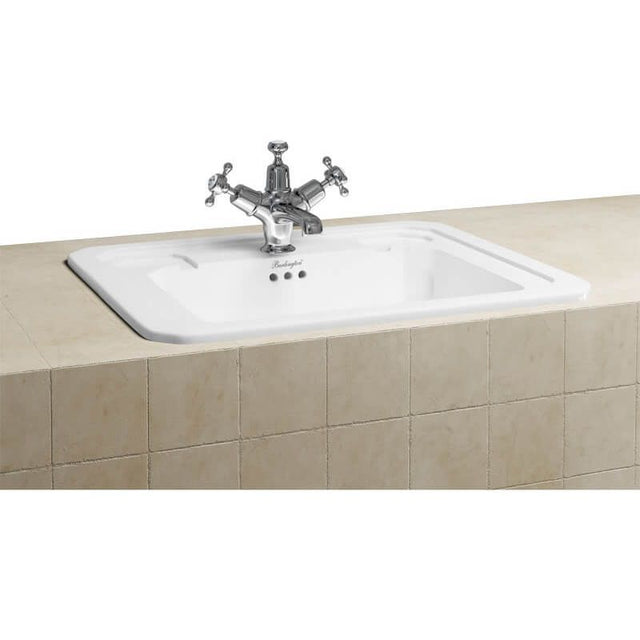 Burlington White Inset Vanity 1TH Basin 54cm - B131TH - TAP 'N' SHOWER
