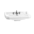 Burlington Edwardian White 3 Tap Hole Square Basin 80cm - B183TH - TAP 'N' SHOWER
