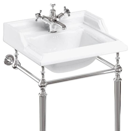 Burlington Classic White 1 Tap Hole Square Basin 50cm - B201TH - TAP 'N' SHOWER