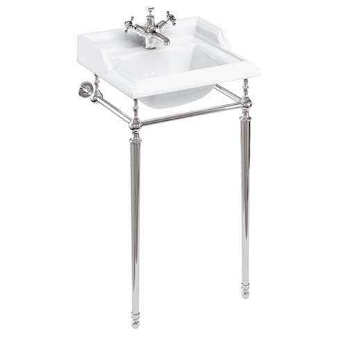 Burlington Classic White 2 Tap Hole Square Basin 50cm - B202TH - TAP 'N' SHOWER