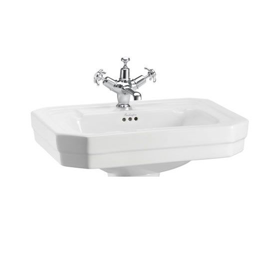 Burlington Victorian White 1 Tap Hole Basin 56cm - B21TH - TAP 'N' SHOWER