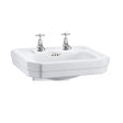 Burlington Victorian White 2 Tap Hole Basin 56cm - B22TH - TAP 'N' SHOWER