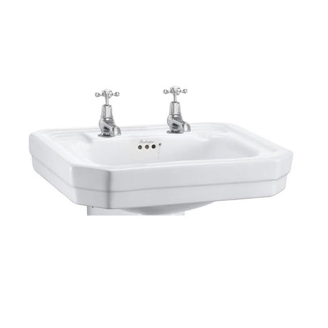 Burlington Victorian White 2 Tap Hole Basin 56cm - B22TH - TAP 'N' SHOWER