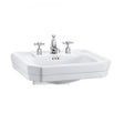 Burlington Victorian White 3 Tap Hole Basin 61cm - B33TH - TAP 'N' SHOWER