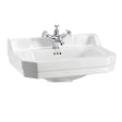 Burlington Edwardian White 1 Tap Hole Square Basin 56cm - B41TH - TAP 'N' SHOWER