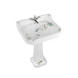 Burlington Bespoke Spring Forest 1 Taphole Edwardian Pedestal Basin 610 x 505mm - White - B51THFORE - TAP 'N' SHOWER