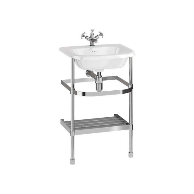 Burlington Stainless Steel Wash Stand for Roll Top Basin 55cm - B7ES - TAP 'N' SHOWER