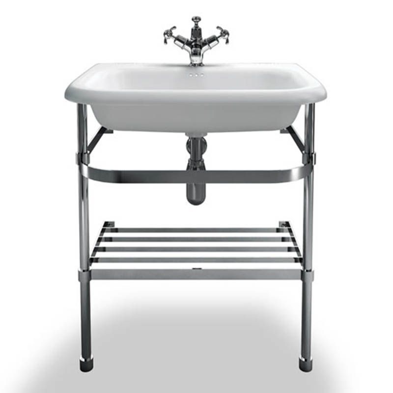 Burlington Stainless Steel Wash Stand for Roll Tap Basin 65cm - B8ES - TAP 'N' SHOWER