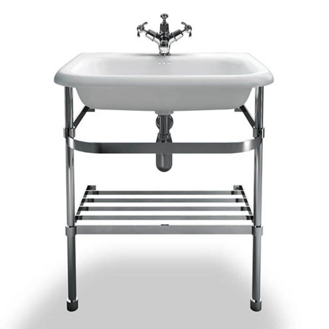 Burlington Stainless Steel Wash Stand for Roll Tap Basin 65cm - B8ES - TAP 'N' SHOWER