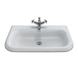 Burlington White Roll Top No Tap Hole Basin 75cm - B9E - TAP 'N' SHOWER