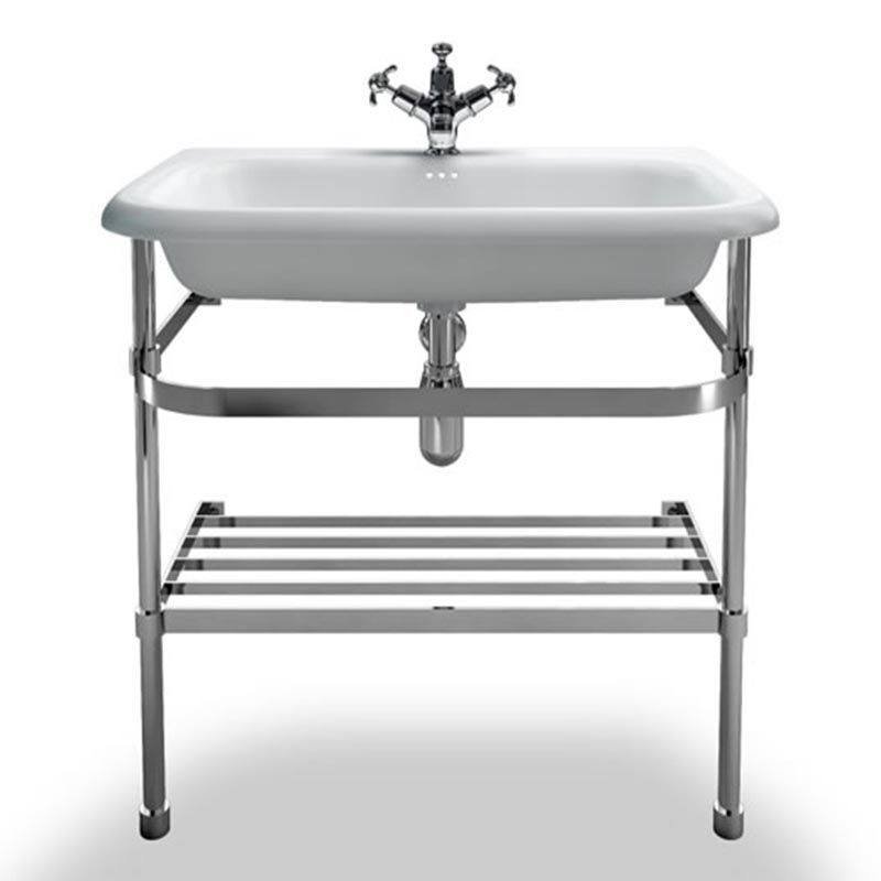 Burlington Stainless Steel Wash Stand for Roll Tap Basin 75cm - B9ES - TAP 'N' SHOWER