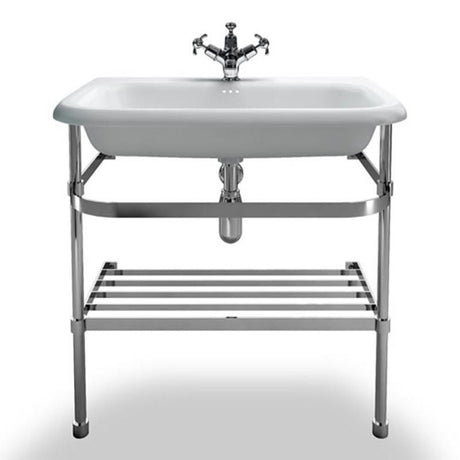 Burlington Stainless Steel Wash Stand for Roll Tap Basin 75cm - B9ES - TAP 'N' SHOWER
