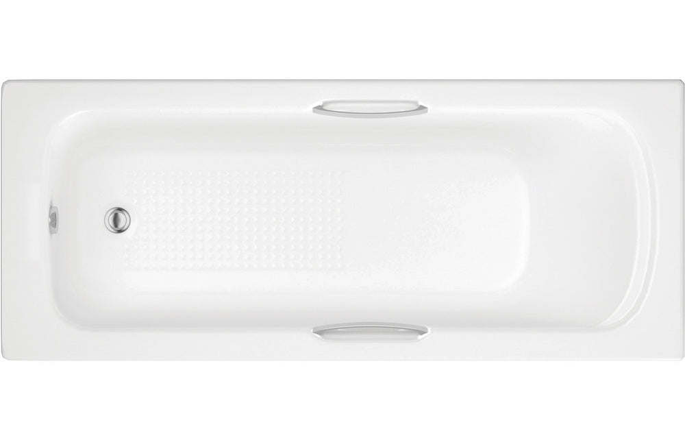 Prystine Presley Gripped 0TH Bath With Legs 1700 x 700 x 550mm - White - PRIS105616 - TAP 'N' SHOWER