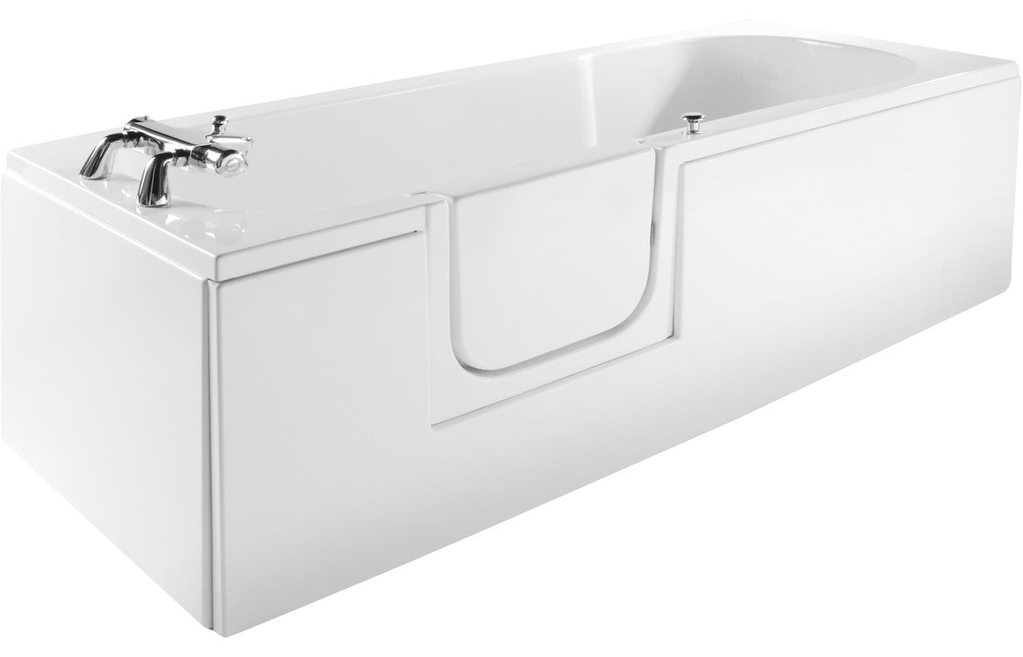 Prystine Access Easy 0 Tap Hole Lefdt Handed Bath 1690 x 690 - White - PRIS2881 - TAP 'N' SHOWER