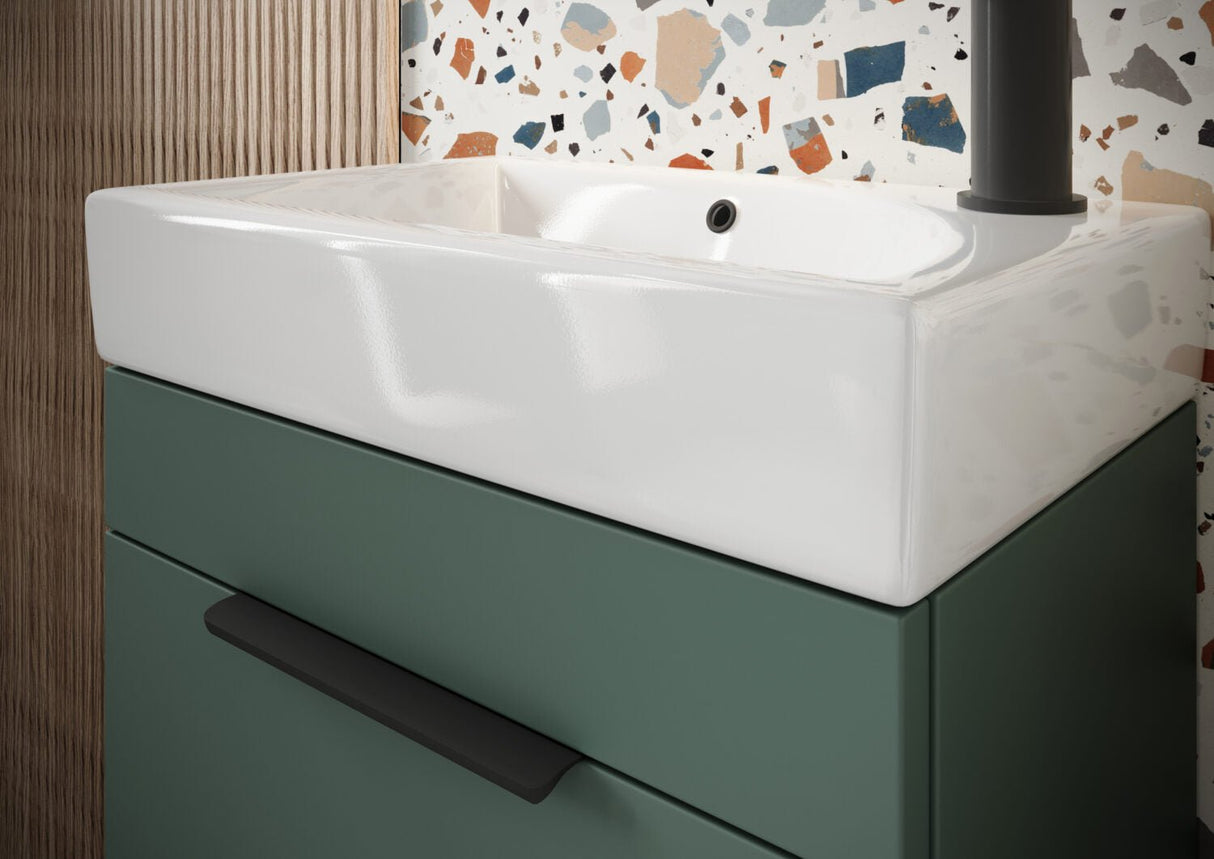 Scudo Esme Cabinet Basin - White - BASIN007 - TAP 'N' SHOWER