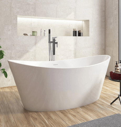 Scudo Aruba Acrylic Bath - White - BATH - ARUBA - TAP 'N' SHOWER