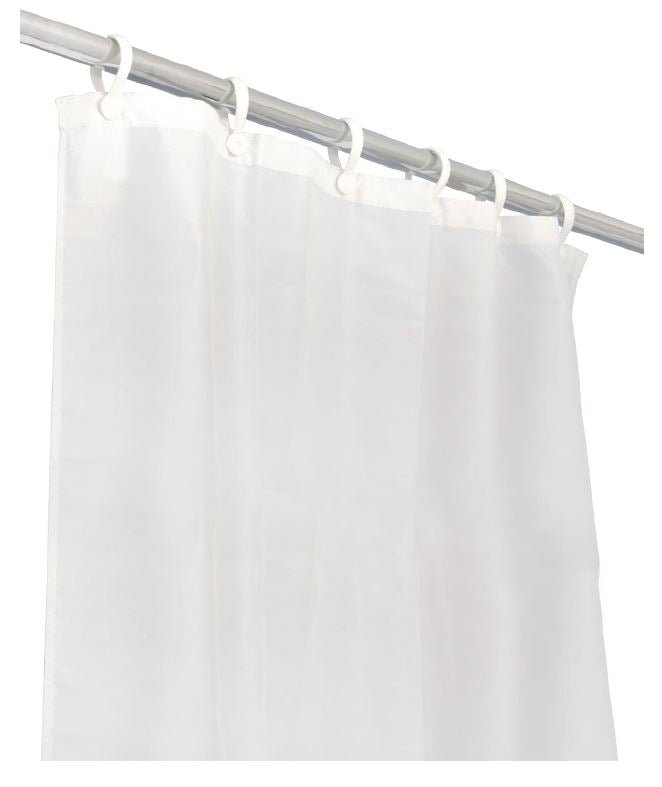 Bathex Professional Weighted 4oz Polyester Shower Curtain 2100mm x 1830mm - White - 65397 - TAP 'N' SHOWER
