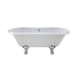Launde Abbey Elmstead Freestanding Double Ended Slipper Bath with 1 Feet Set 1500mm - White - TAP 'N' SHOWER