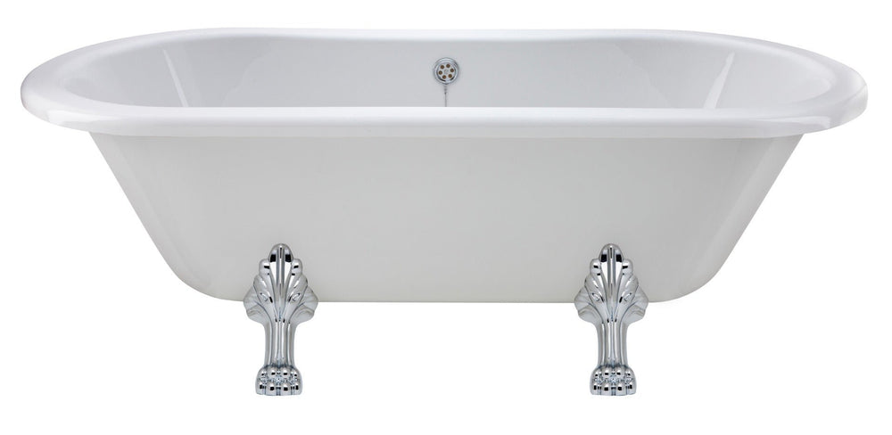 Launde Abbey Elmstead Freestanding Double Ended Slipper Bath 1500mm - White - TAP 'N' SHOWER