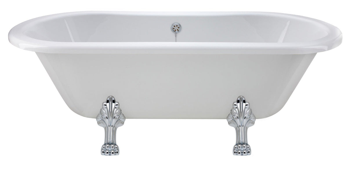 Launde Abbey Elmstead Freestanding Double Ended Slipper Bath 1500mm - White - TAP 'N' SHOWER
