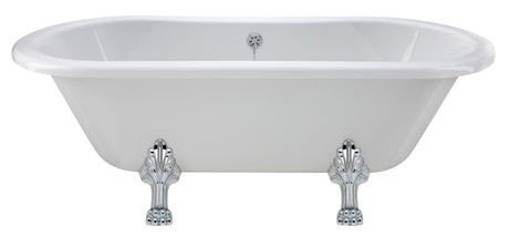 Launde Abbey Elmstead Freestanding Double Ended Slipper Bath 1500mm - White - TAP 'N' SHOWER