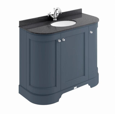 Bayswater Curved Vanity Unit 3 Doors 1000mm - Stiffkey Blue - BAYF162 - TAP 'N' SHOWER