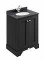 Bayswater Floorstanding Vanity Unit 2 Doors 600mm - Matt Black - BAYF401 - TAP 'N' SHOWER