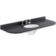 Bayswater Black Marble Top 3 Tap Hole Curved Furniture Basin 1200mm Wide - BAYC242
