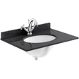 Bayswater Marble Top 1 Tap Hole Furniture Basin 600mm Wide - Black - BAYC221