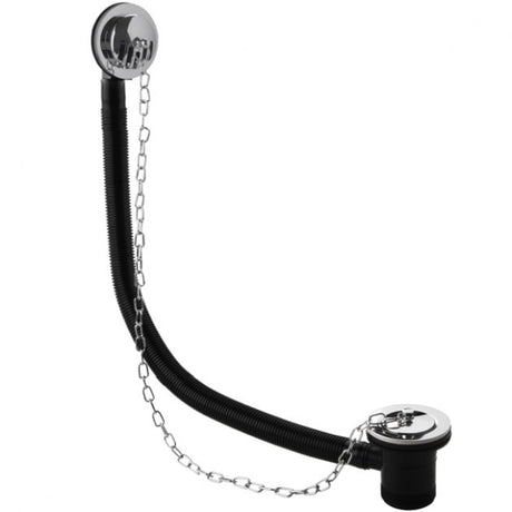 Bayswater Concealed Bath Waste with Grilled Overflow - Chrome - BAYW017 - TAP 'N' SHOWER