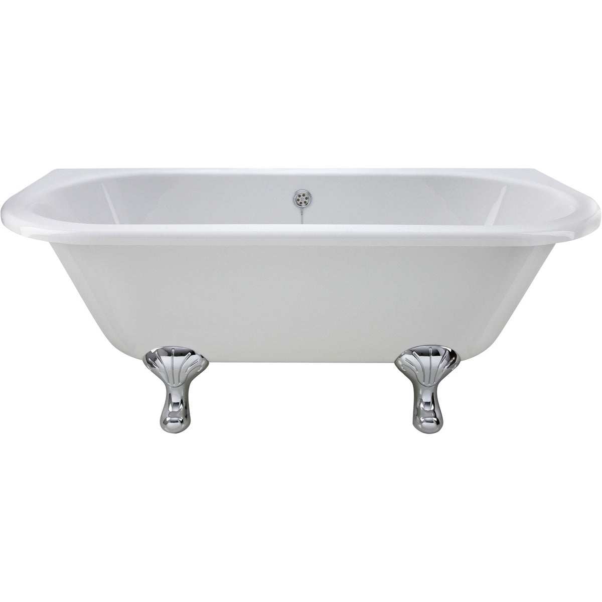 Bayswater Courtnell Back-to-Wall Freestanding Bath 1690mm x 750mm - White - BAYB106