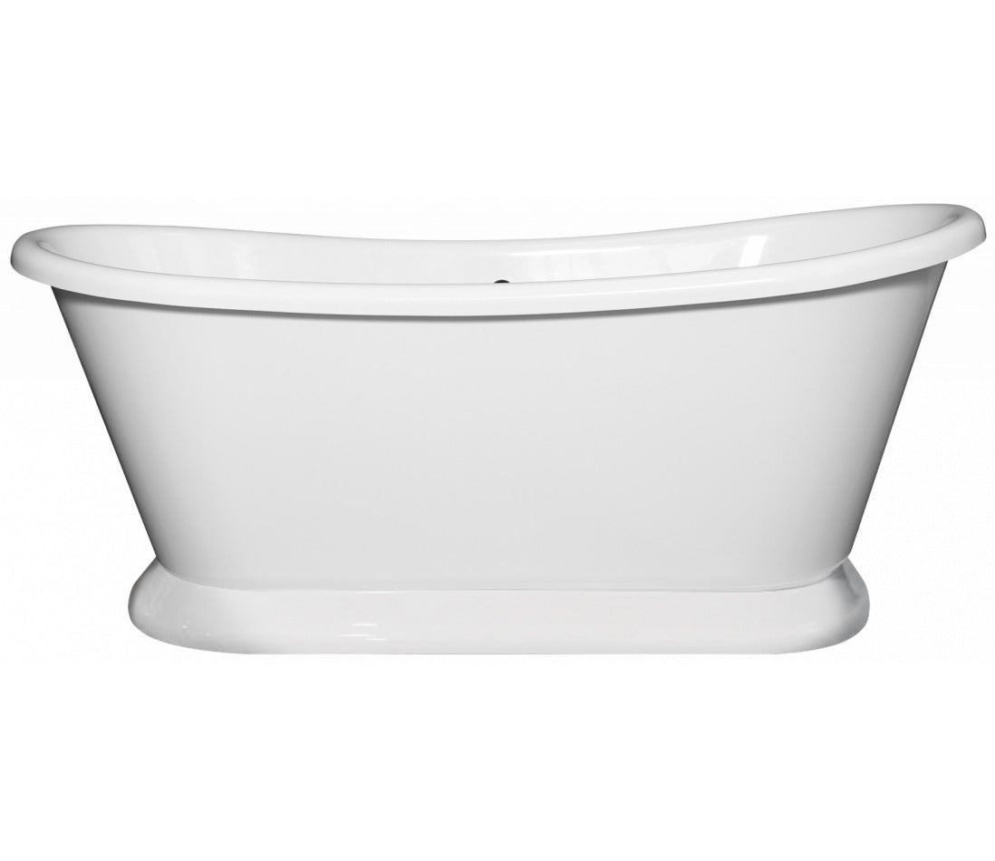 Bayswater Double Ended Boat Bath 1700mm x 750mm - White - BAYB117 - TAP 'N' SHOWER