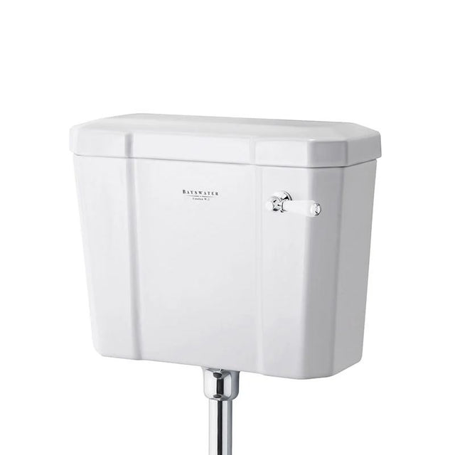 Bayswater Fitzroy Low Level Cistern with Ceramic Lever and Fittings - White - BAYC018 - TAP 'N' SHOWER