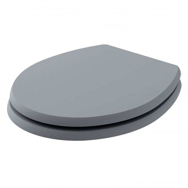Bayswater Fitzroy Wood Soft Close Toilet Seat and Cover - Plummett Grey - BAYF151 - TAP 'N' SHOWER