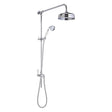 Bayswater Grand Shower Kit with Rigid Riser with Fixed Head and Handset - White/Chrome - BAYS201