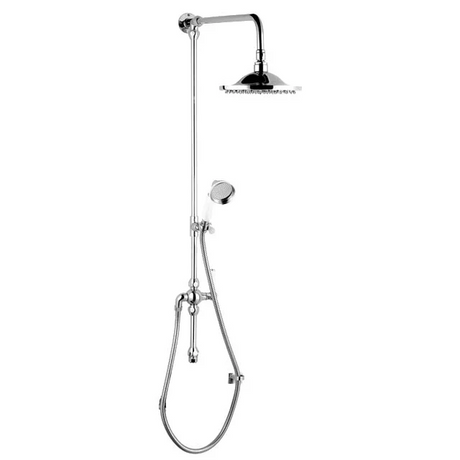 Bayswater Grand Small Fixed Head Shower Kit with Rigid Riser and Handset - Chrome - BAYS208