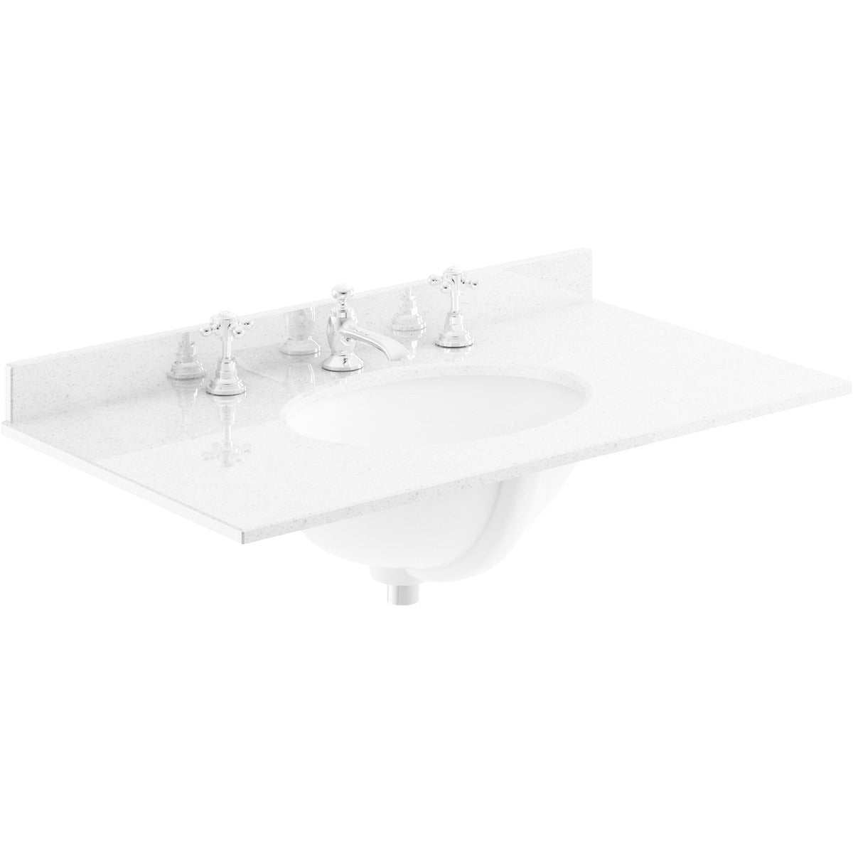 Bayswater Grey Marble Top 3 Tap Hole Furniture Basin 800mm Wide - BAYC232 - TAP 'N' SHOWER