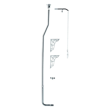 Bayswater High Level Flush Pipe Pack - Chrome - BAYA015 - TAP 'N' SHOWER