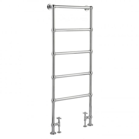 Bayswater Juliet Floor Mounted Traditional Towel Rail 1549mm x 598mm - Chrome - BAYR009 - TAP 'N' SHOWER