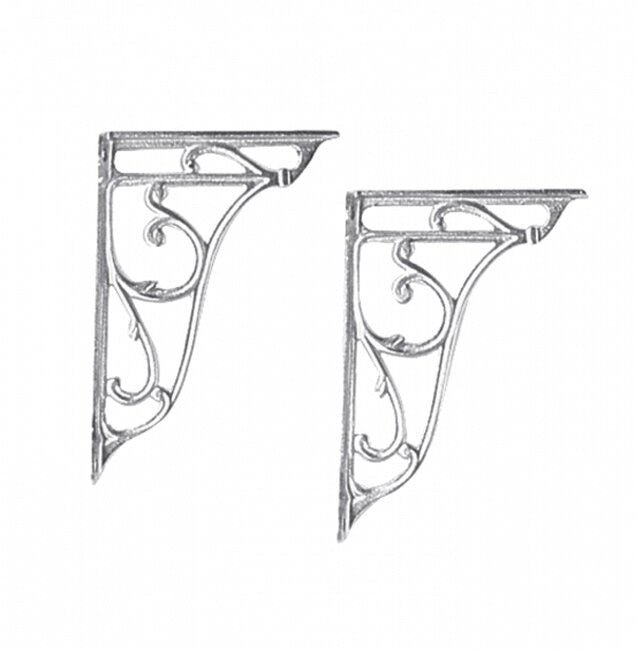 Bayswater Ornate Cistern Brackets - Chrome - BAYA016 - TAP 'N' SHOWER