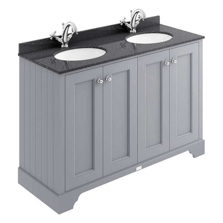 Bayswater 4-Door Vanity Unit Excluding Basin 1200mm Wide - Plummett Grey - BAYF107