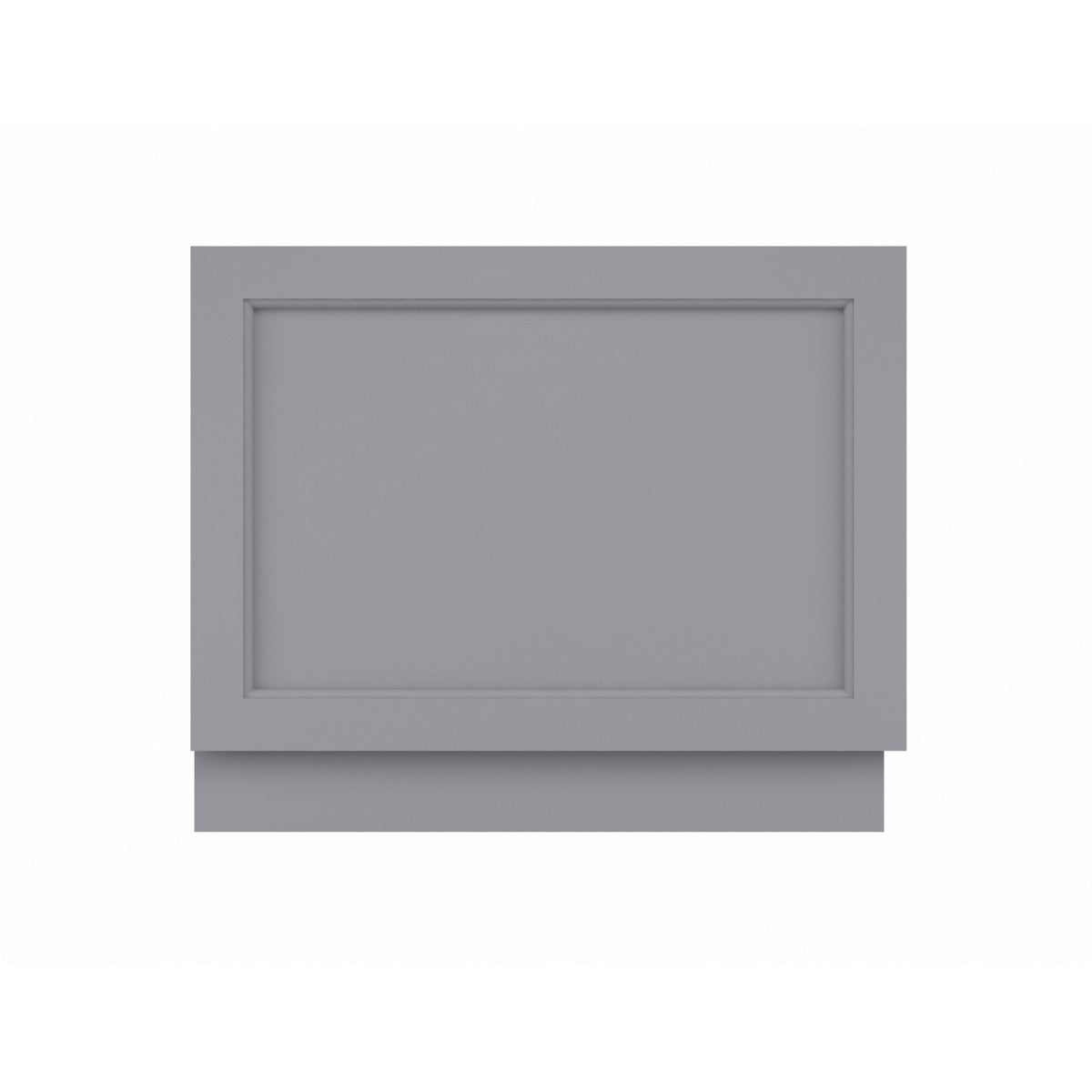 Bayswater MDF bath end panel in plummett grey, 700mm wide with bevelled design and adjustable plinth