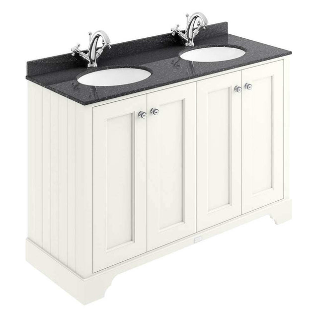 Bayswater 4-Door Vanity Unit Excluding Basin 1200mm Wide - Pointing White - BAYF109