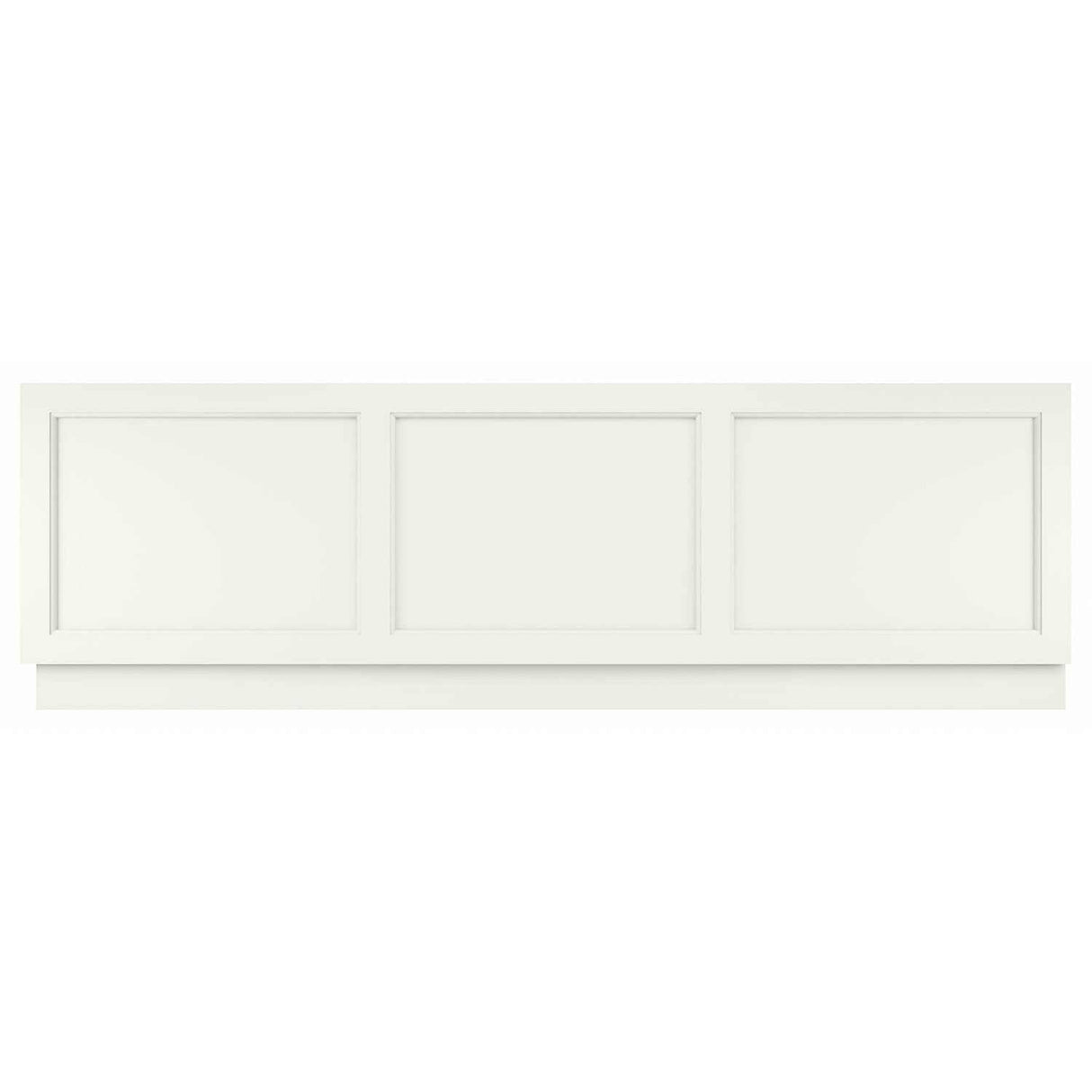Bayswater MDF Bath front panel 1700mm wide with three recessed panels and white finish