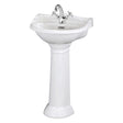 Bayswater Porchester One Tap Hole Pedestal Basin 500mm - White - BAYC103 - TAP 'N' SHOWER