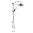 Bayswater Grand Shower Kit with Rigid Riser with Fixed Head and Handset - Black/Chrome - BAYS202