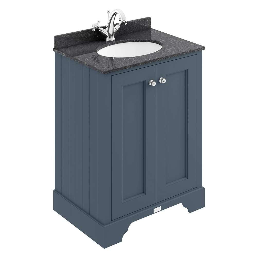 Bayswater 2-Door Vanity Unit Excluding Basin 600mm Wide - Stiffkey Blue - BAYF102