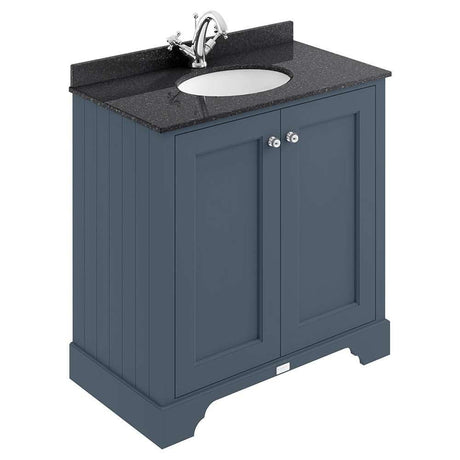 Bayswater 2-Door Vanity Unit Excluding Basin 800mm Wide - Stiffkey Blue - BAYF105
