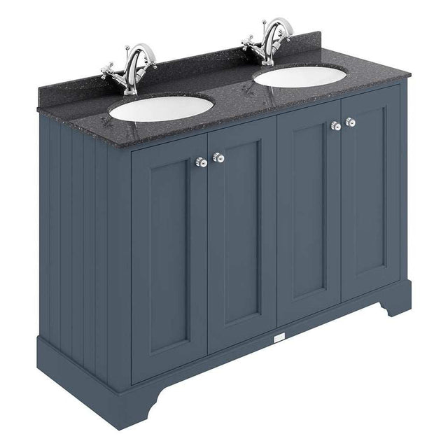 Bayswater 4-Door Vanity Unit Excluding Basin 1200mm Wide - Stiffkey Blue - BAYF108